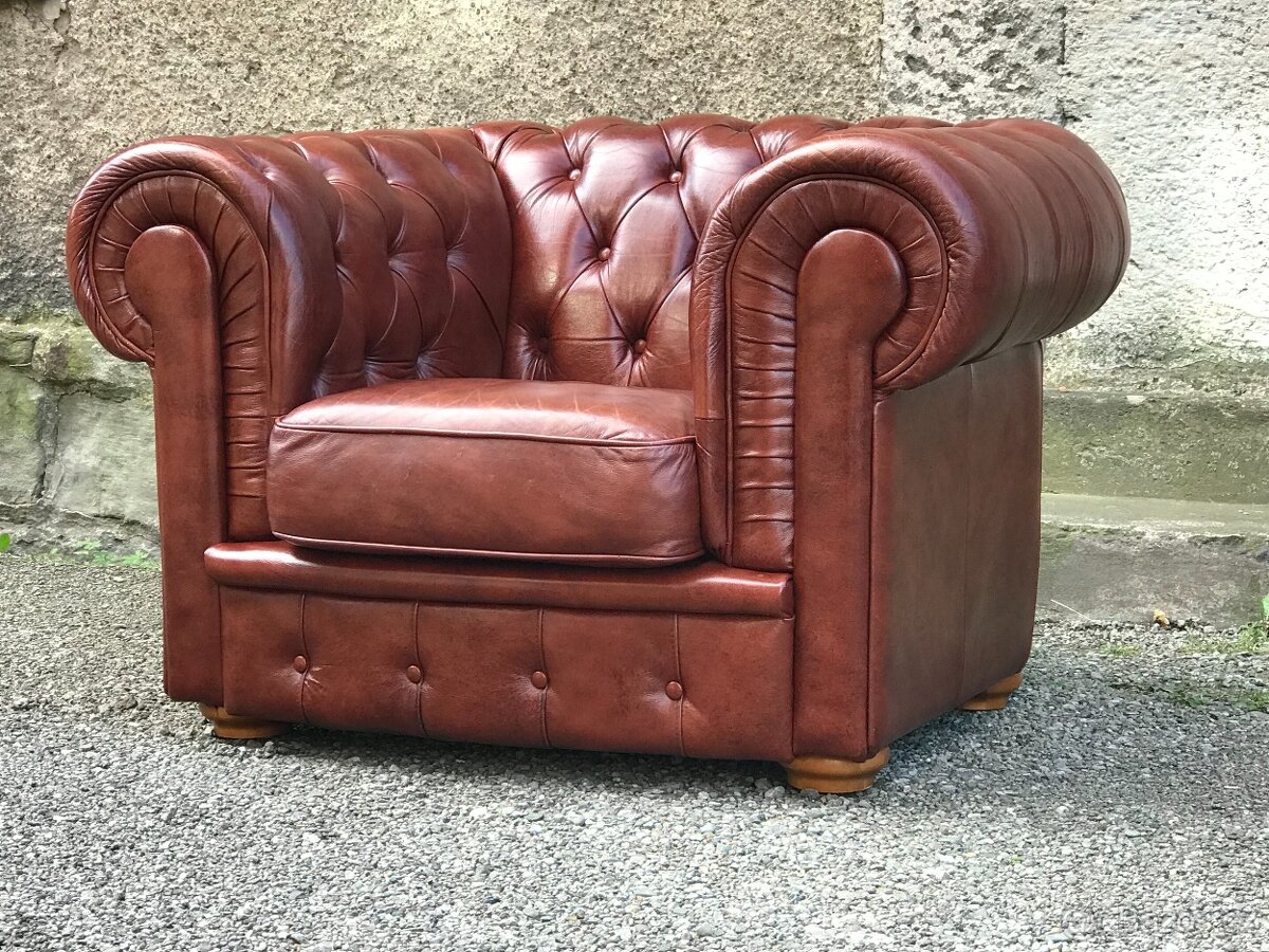 Chesterfield Jednosed Velice zachovalý stav - 2