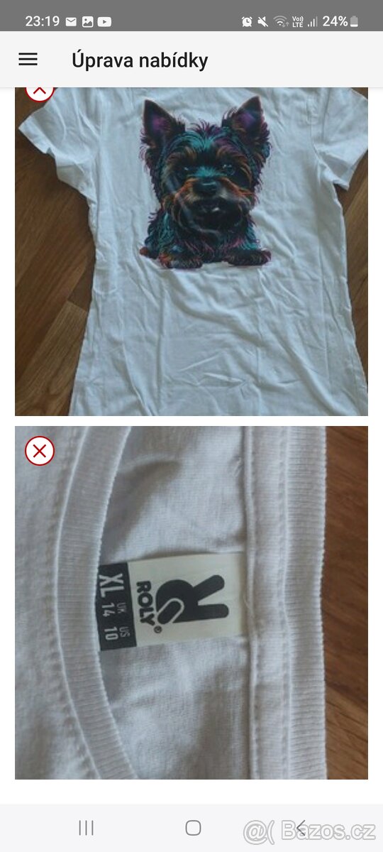 Tričko bílé s Yorkšírským teriérem - 2