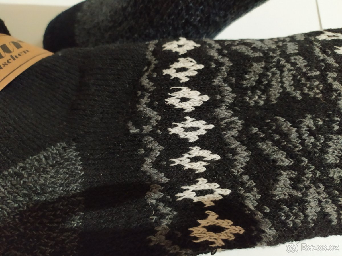 Pánské ponožky pletené z alpaky 3 páry 43-46 - 2