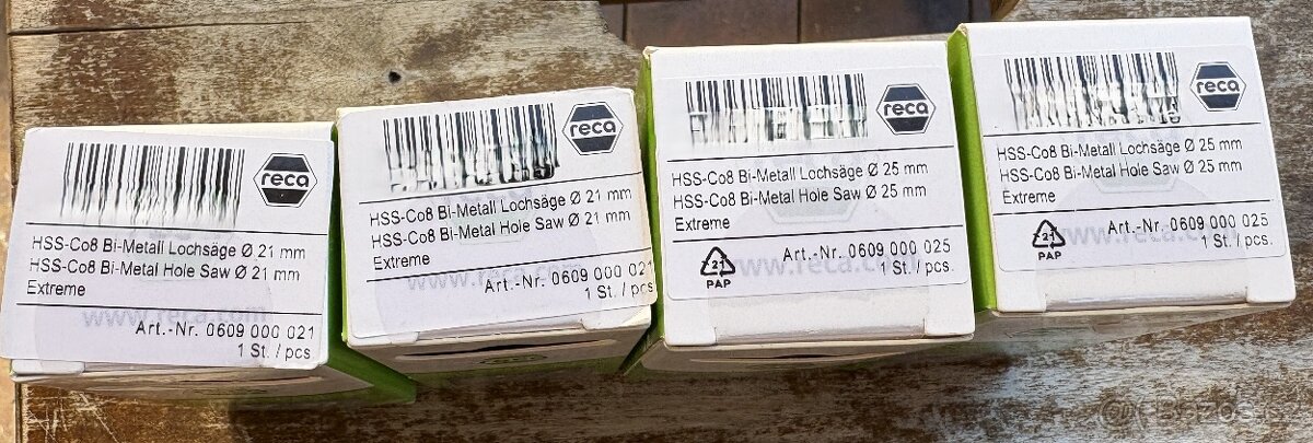 RECA válcová pila extrémní HSS-CO8 Bimetall 21 a 25 mm - 2