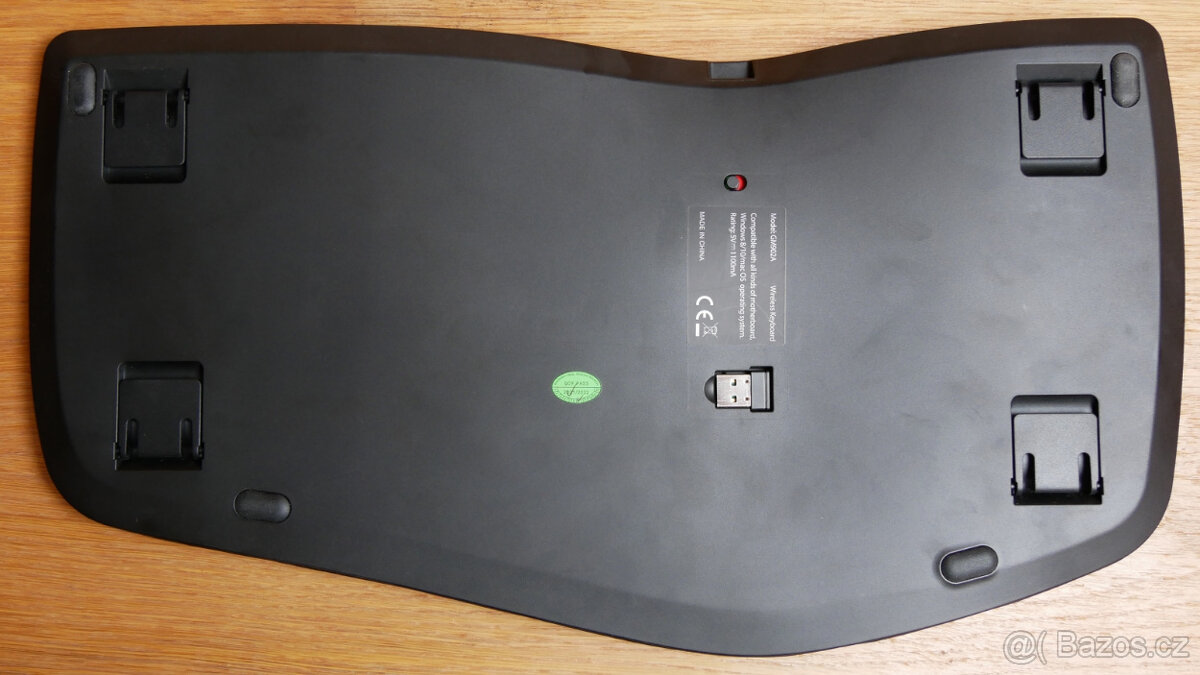 ergonomická klávesnice Delux, bezdrátová, podsvícená - 2