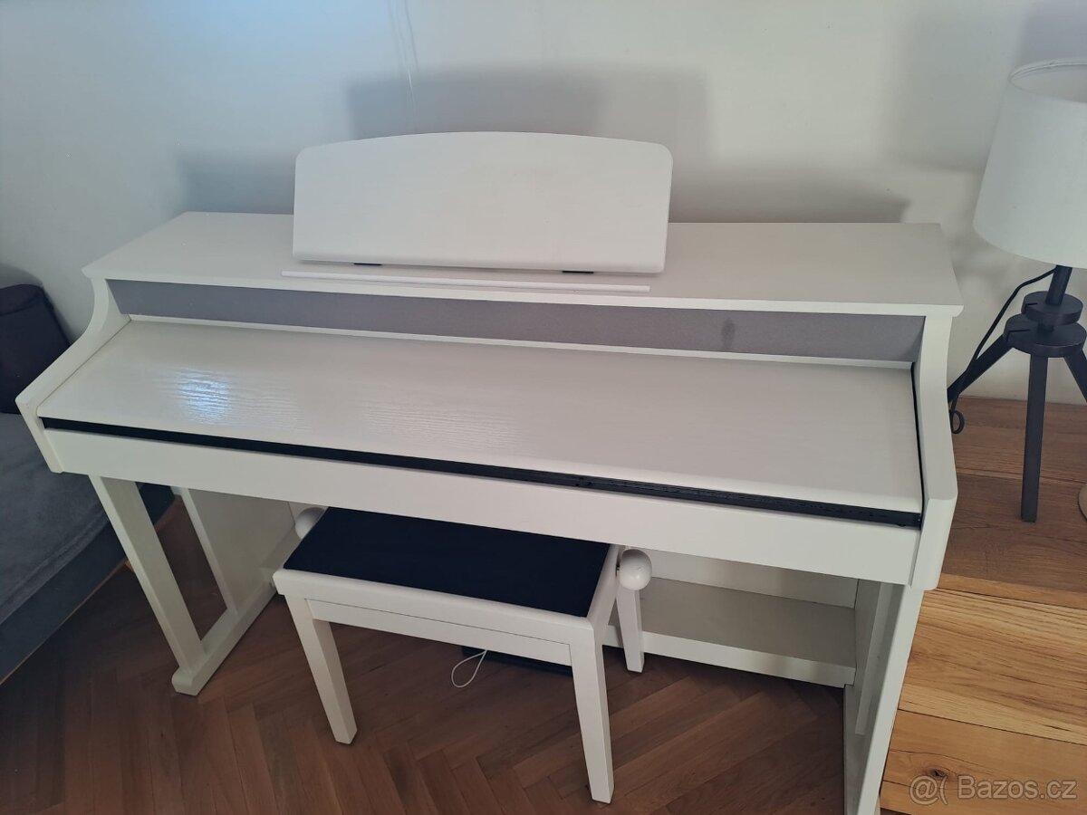 Elektrické piano Thomann DP-95 WH + stolička - 2