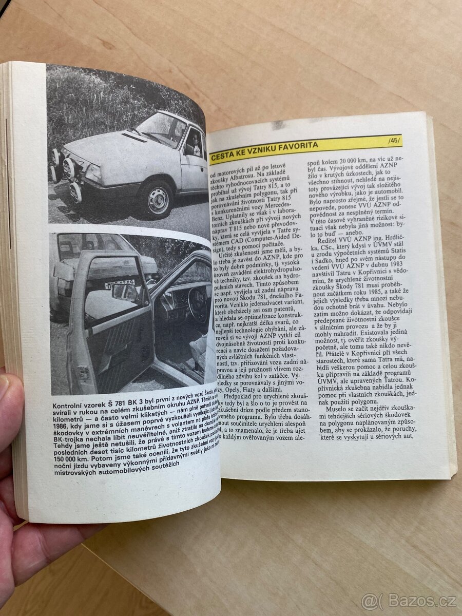 Kniha ČSSR ŠKODA FAVORIT VYJIZDI - - 2
