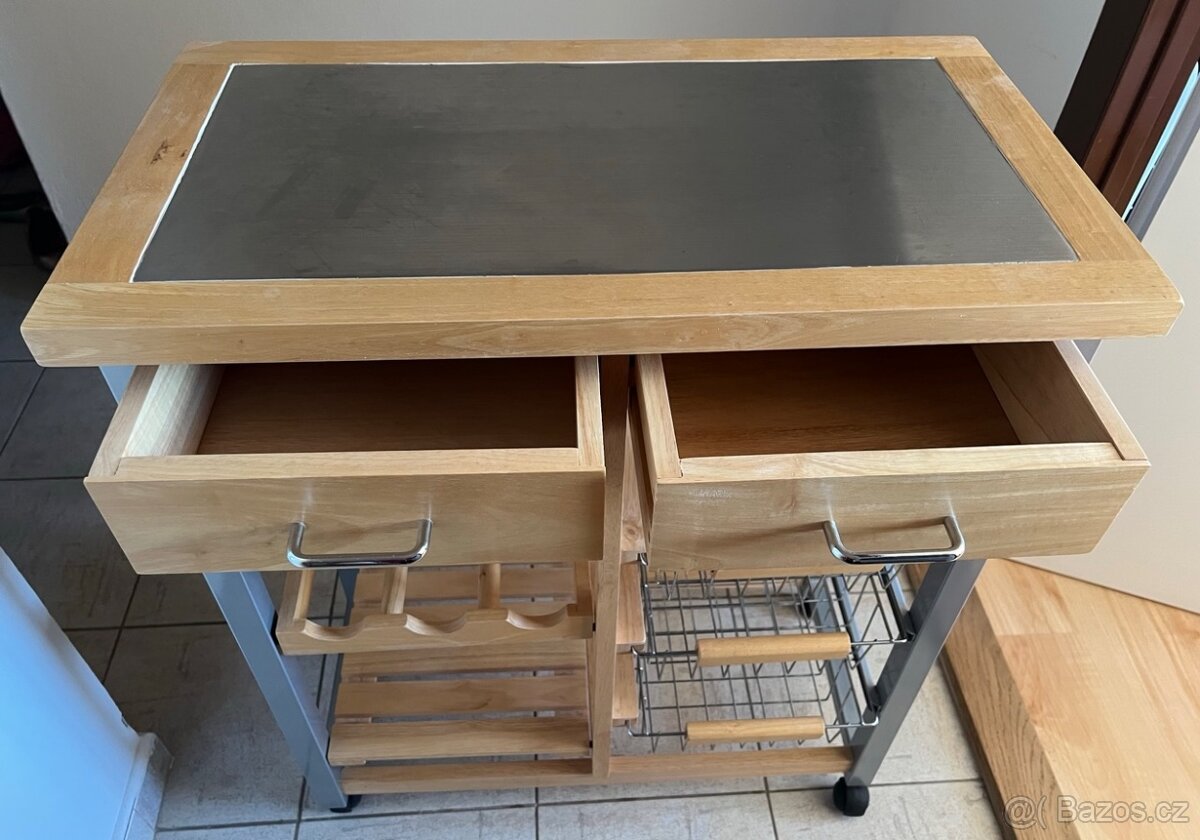 Servírovací stolek přírodní - 2