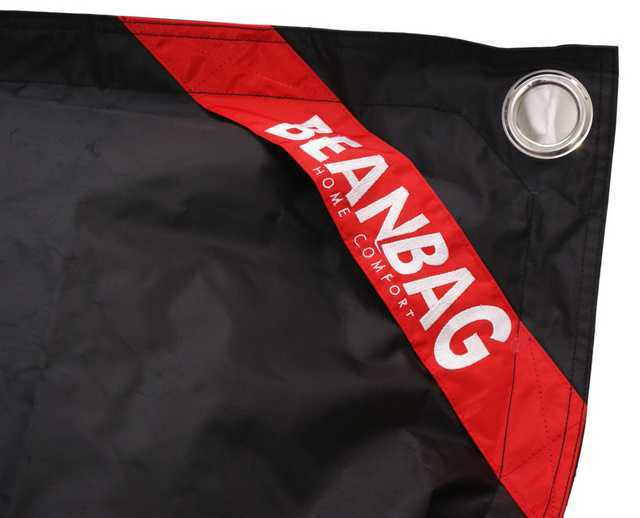 Sedací pytel beanbag černý 189x140 s popruhy - 2