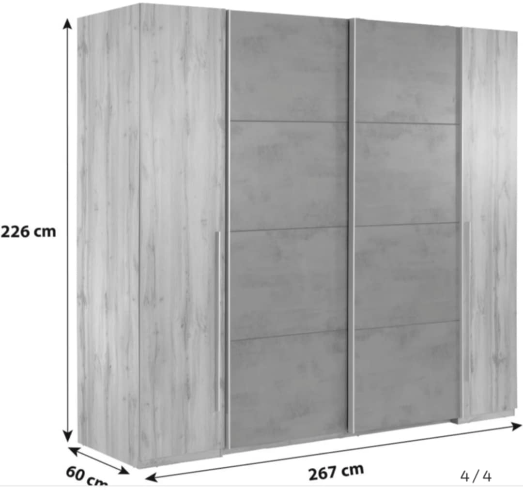 Manželská postel + šatní skříň - 2