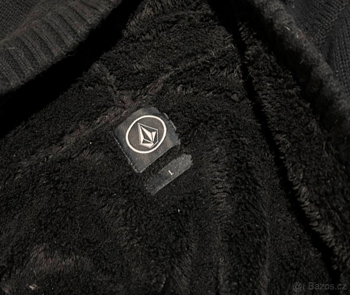 VOLCOM VELMI TEPLÁ PÁNSKÁ BUNDA-SVETR S KOŽEŠINOU L(L-XL) - 2