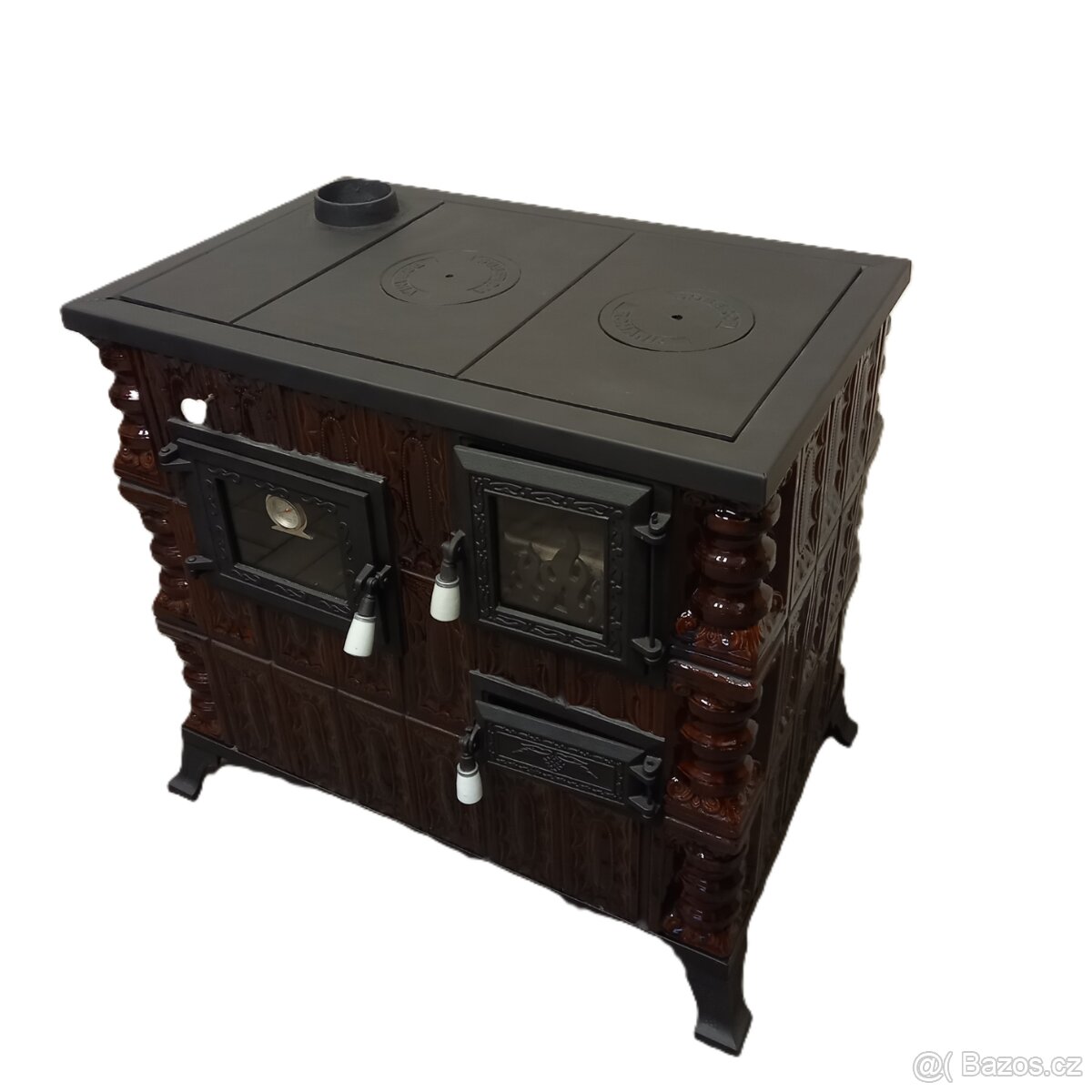 Kachlový sporák Beata levý hnědý - 2