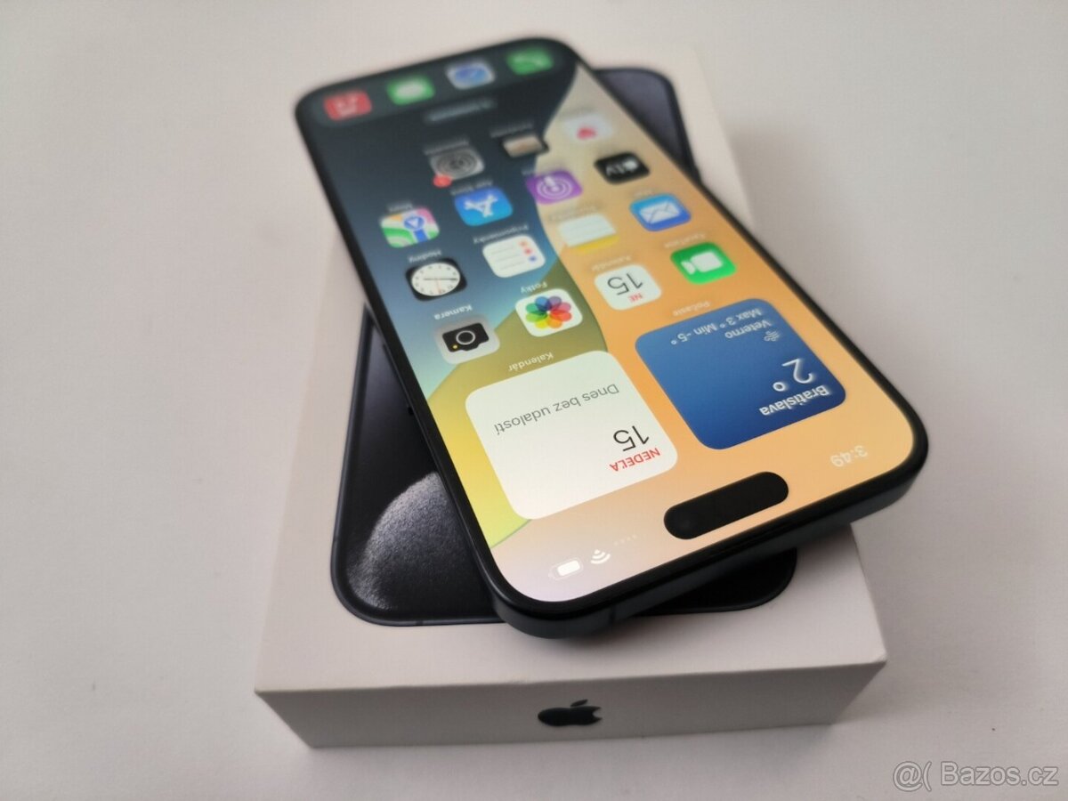 apple iphone 15 PRO MAX 256gb Blue Titanium 100% Batéria - 2