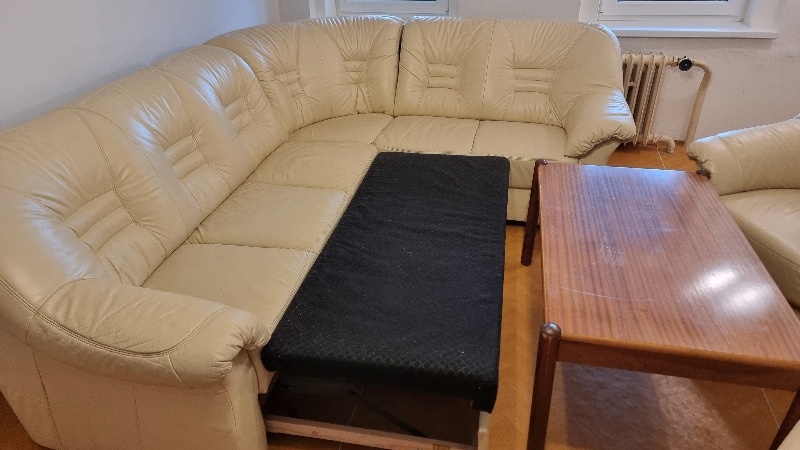 Kožená sedací souprava rohová - 2