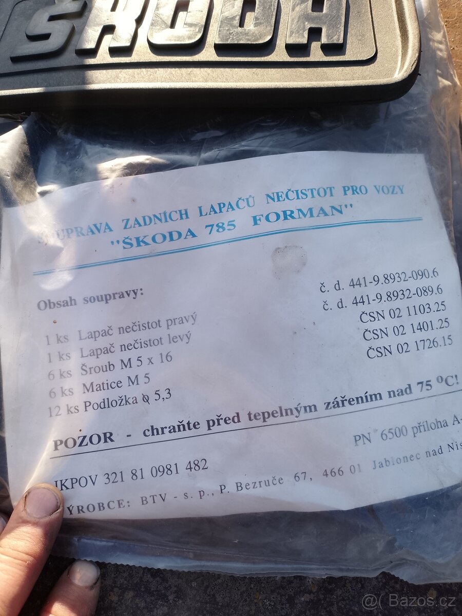 Škoda Forman zástěrky - 2