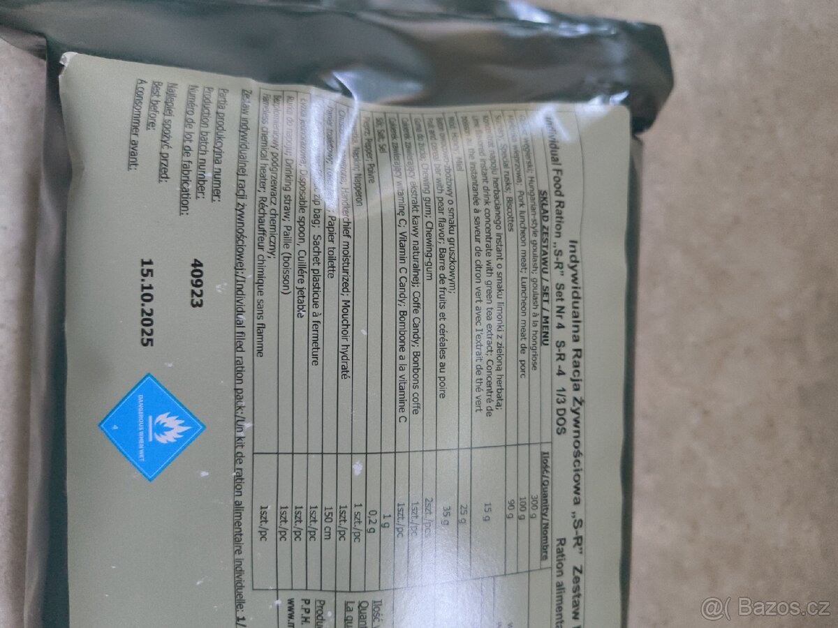 MRE Polsko (IRZ) bojová dávka potravy BDP - 2