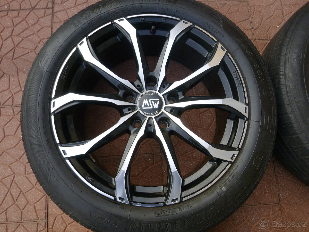 Letní alu sada disky originál MSW OZ 5x127 8Jx19 ET35 - 2