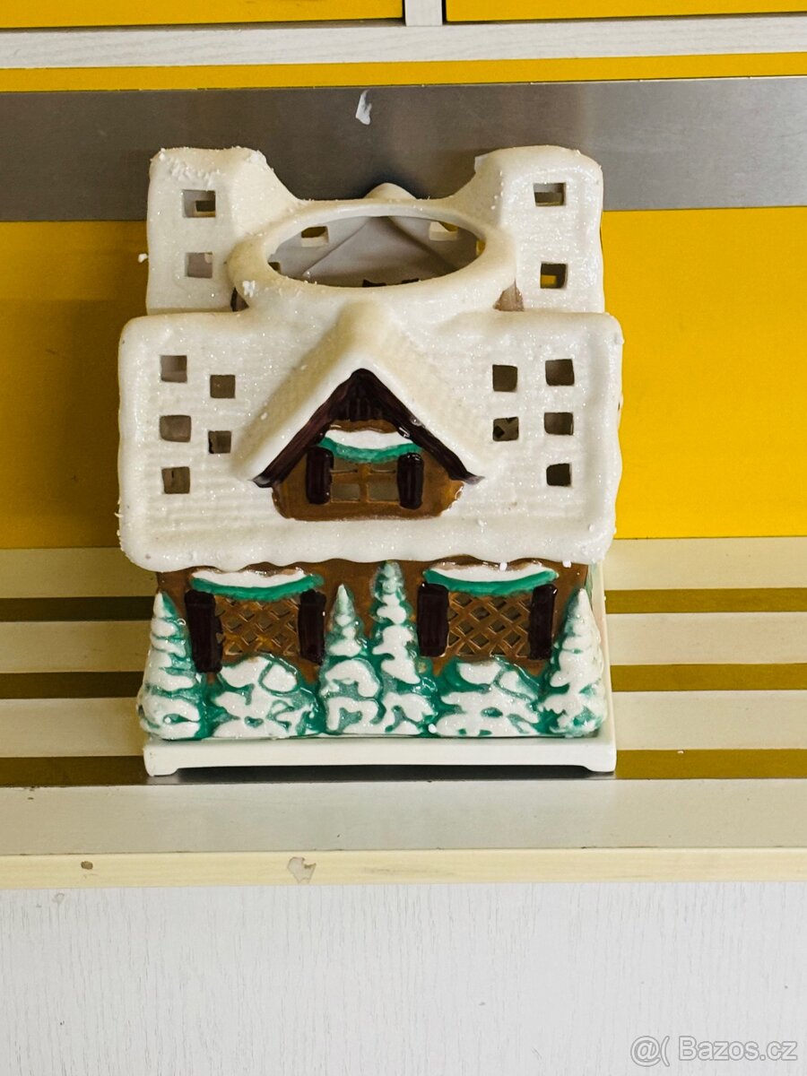 TOP - luxusní keramický "svícen" PartyLite Woodland Cottag - 2