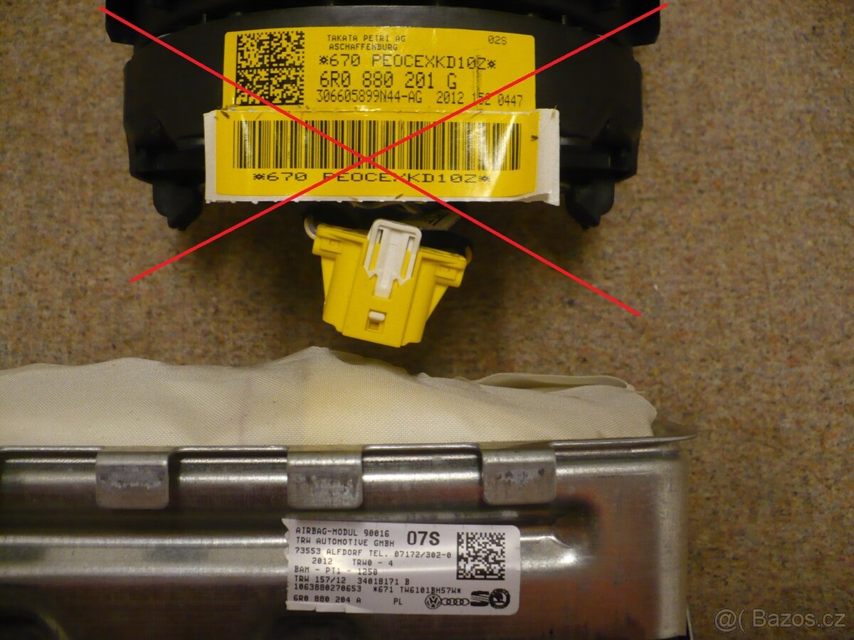 Airbag spolujezdce 6R0 880 204 A na VW Polo a podobné - 2