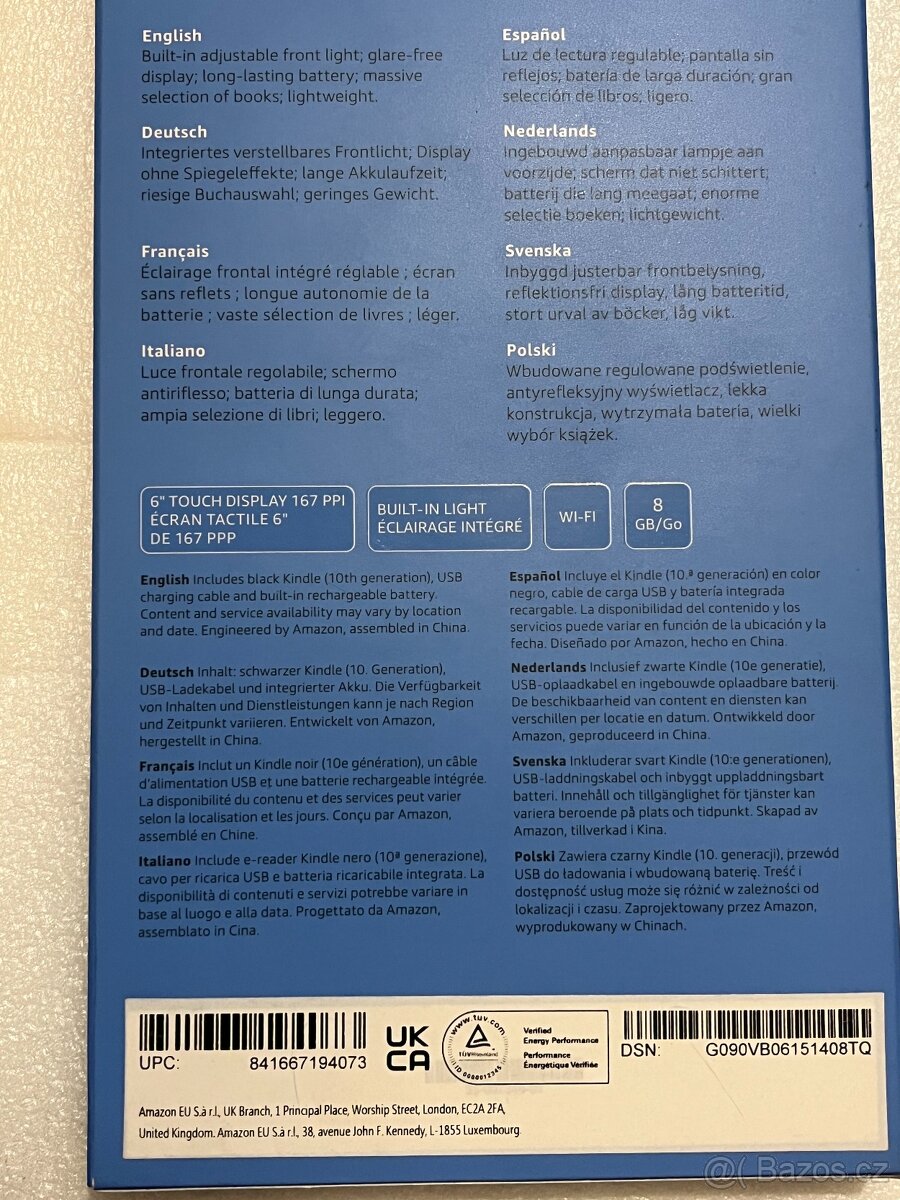 Čtečka e-knih KINDLE 10-nová, nerozbalená Platí stále - 2