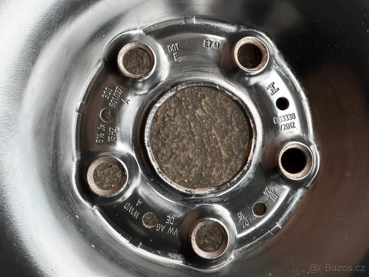 4ks 16" 5x112, škoda plech SUP3 , VW B8 - 2