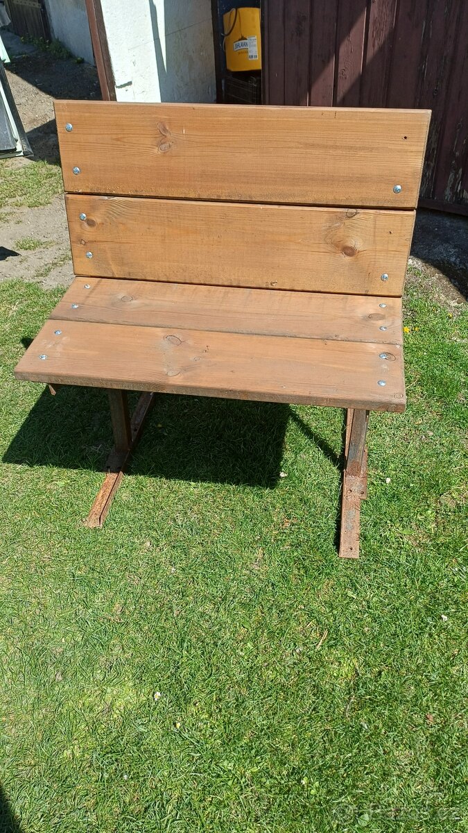 Lavice drevo+ kov - 2