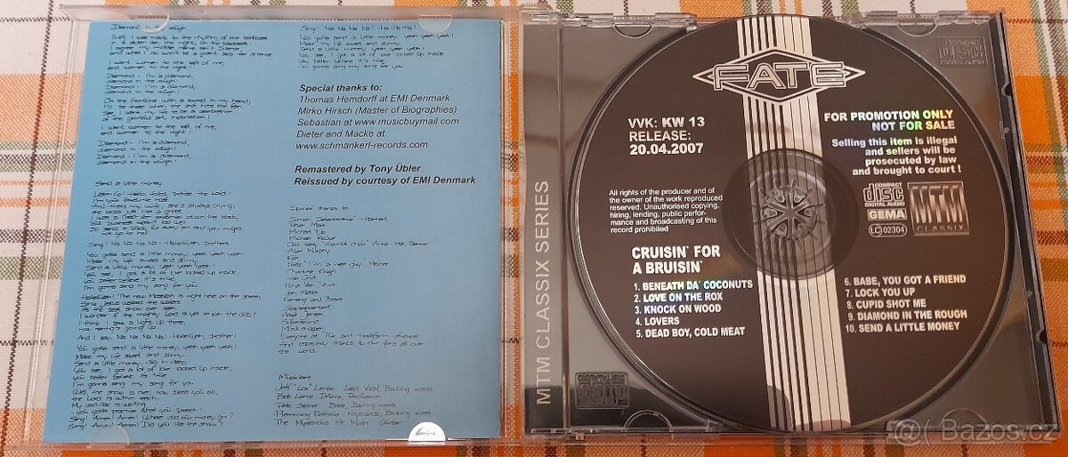 CD FATE - CRUISIN FOR A BRUISIN 1988 PROMO - 2