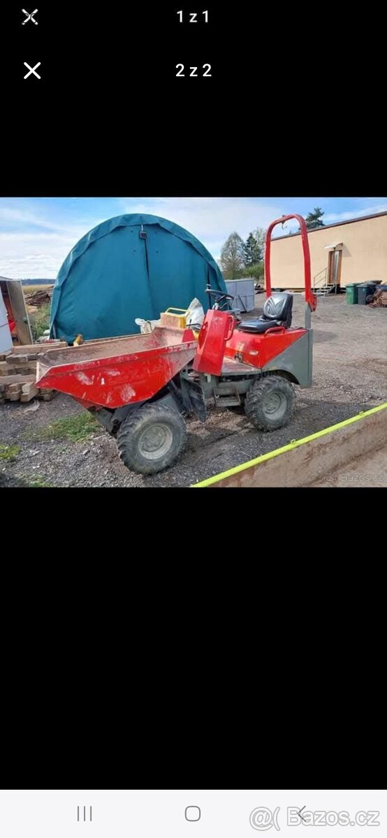 Minibagr + dumper - vše pro stavbu. - 2