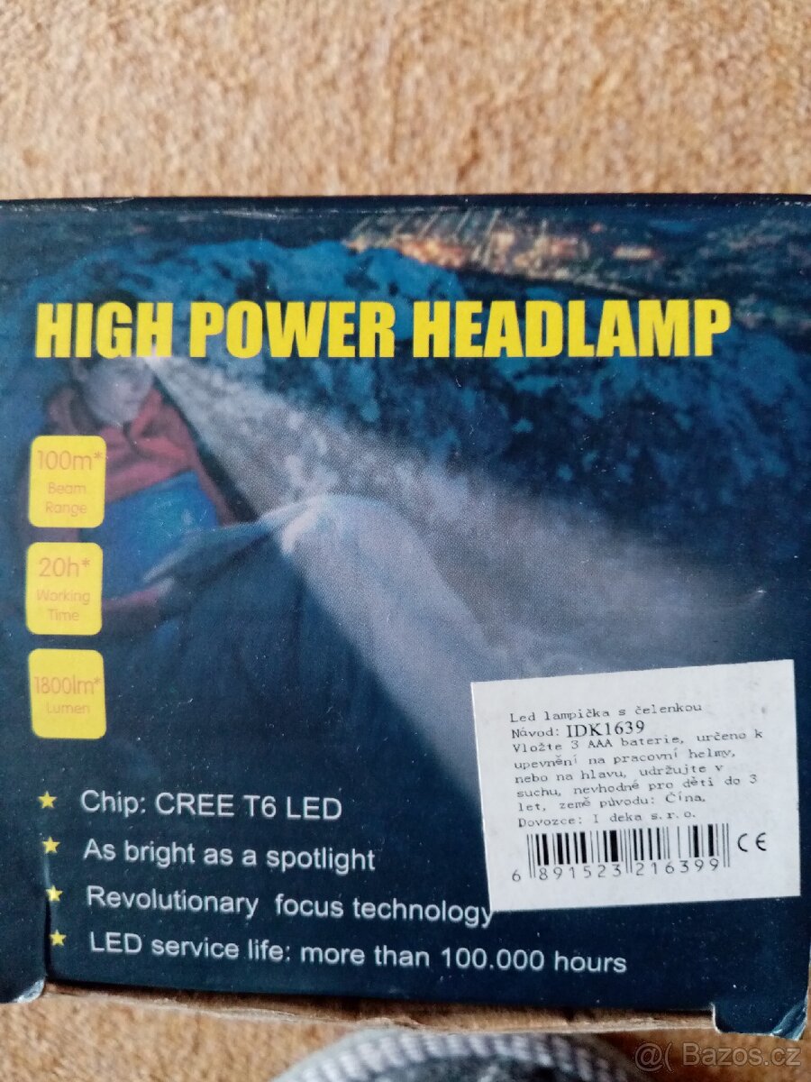 Čelovka CREE T6 LED - 2