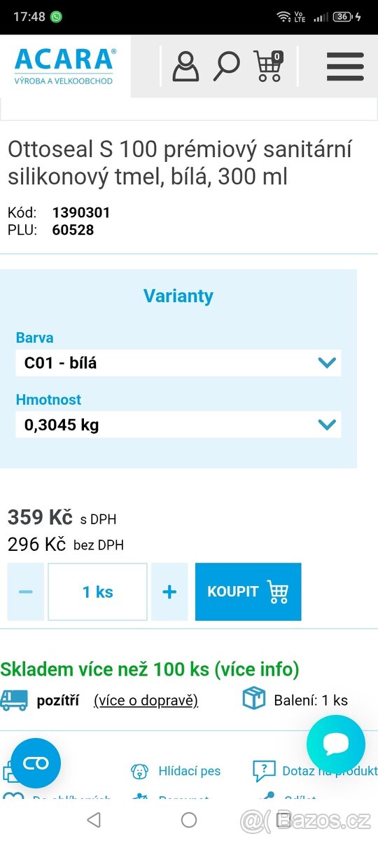 Sanitární silikon - 2