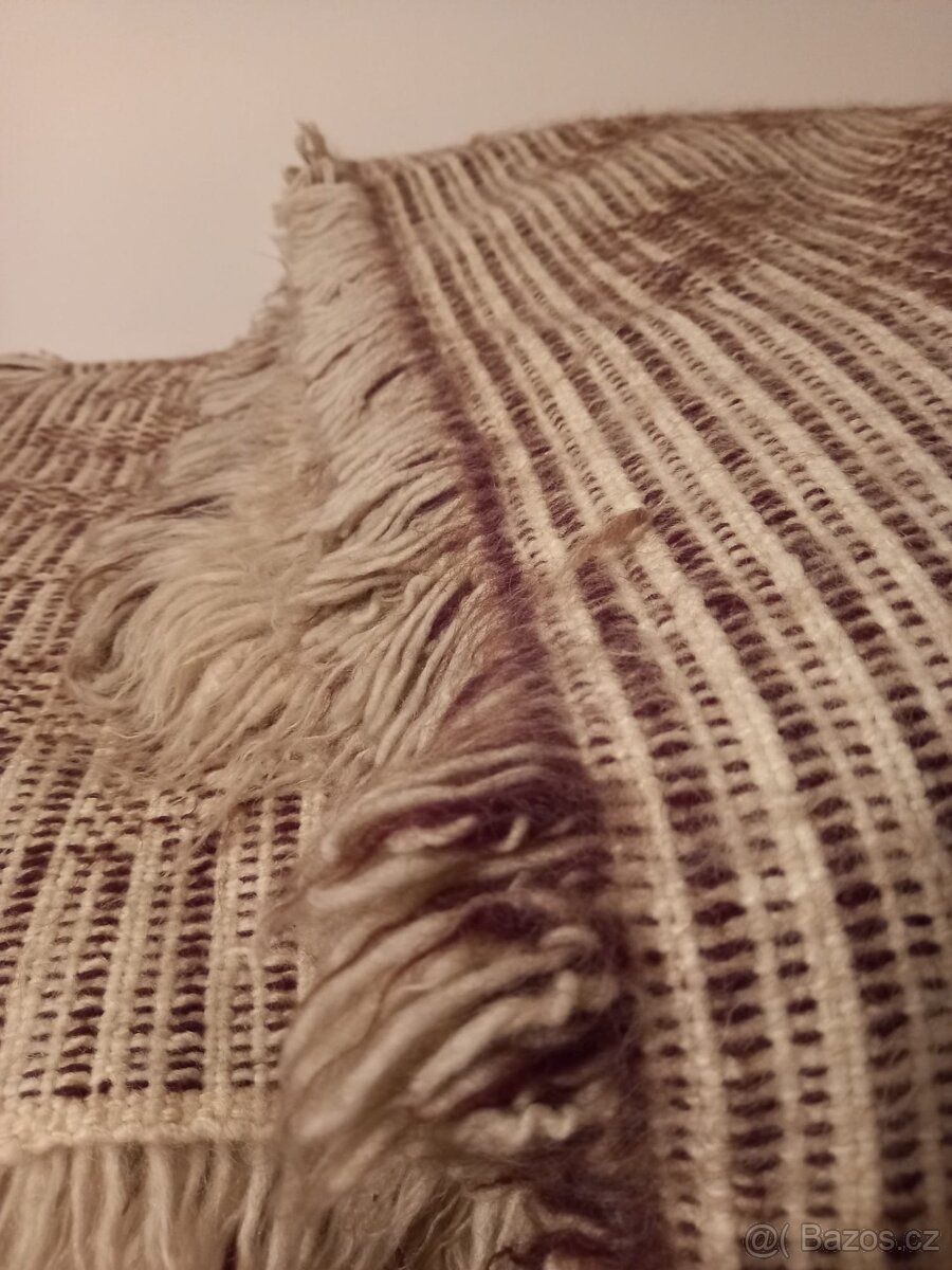 Vázaný vlněný přehoz / koberec 2ks - 2
