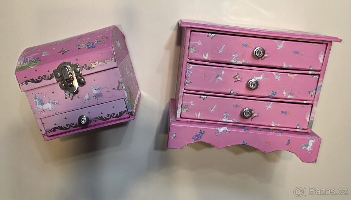 Malá panenka v batůžku + 2x šperkovnice - 2