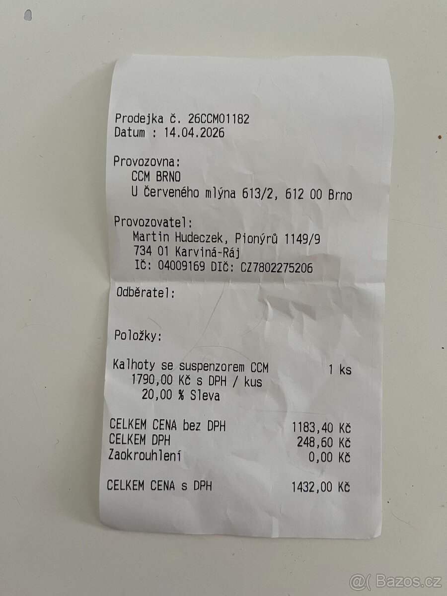 CCM kalhoty velikost JM - 2