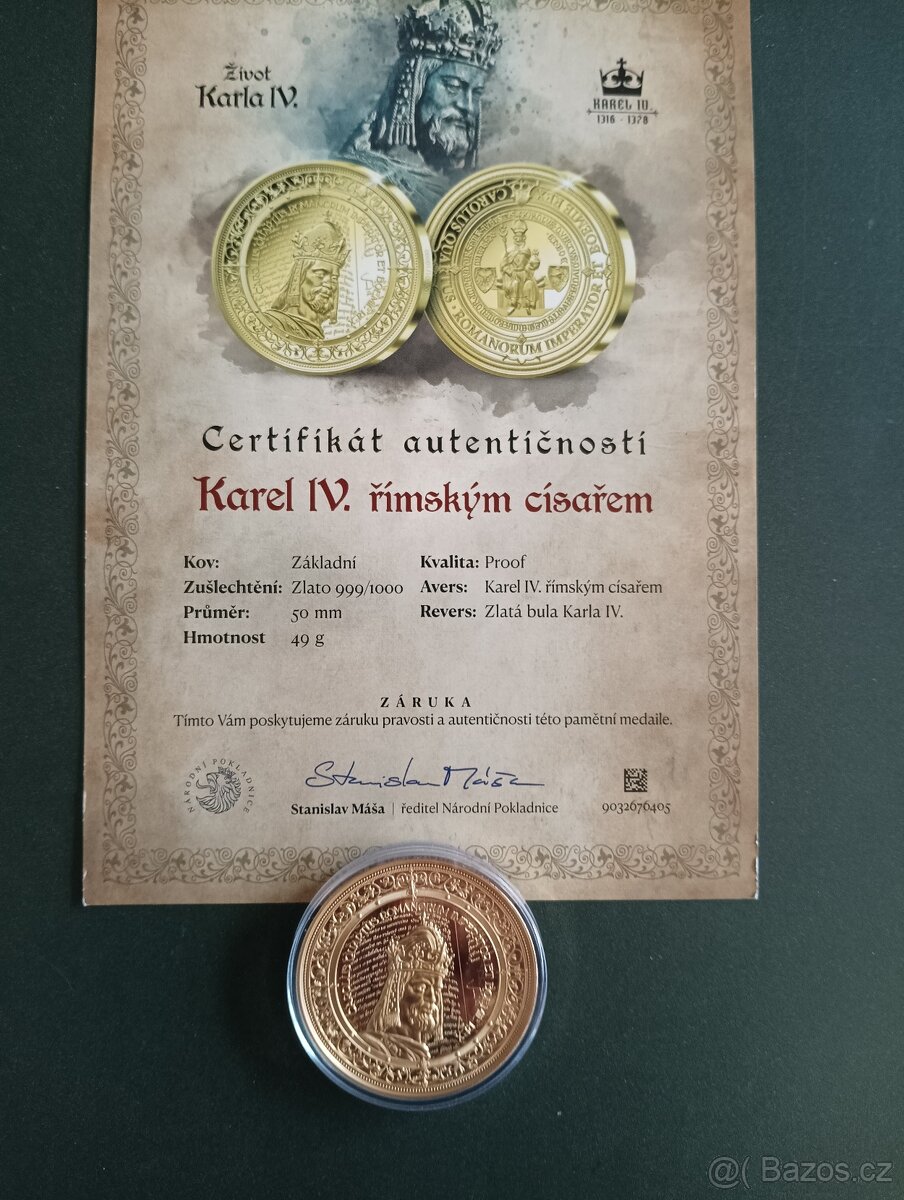 Život Karla IV - dvě medaile - 2