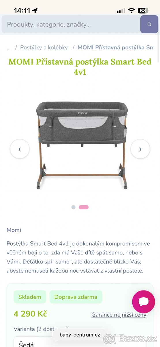 Cestovní postýlka Momi 4v1 - 2