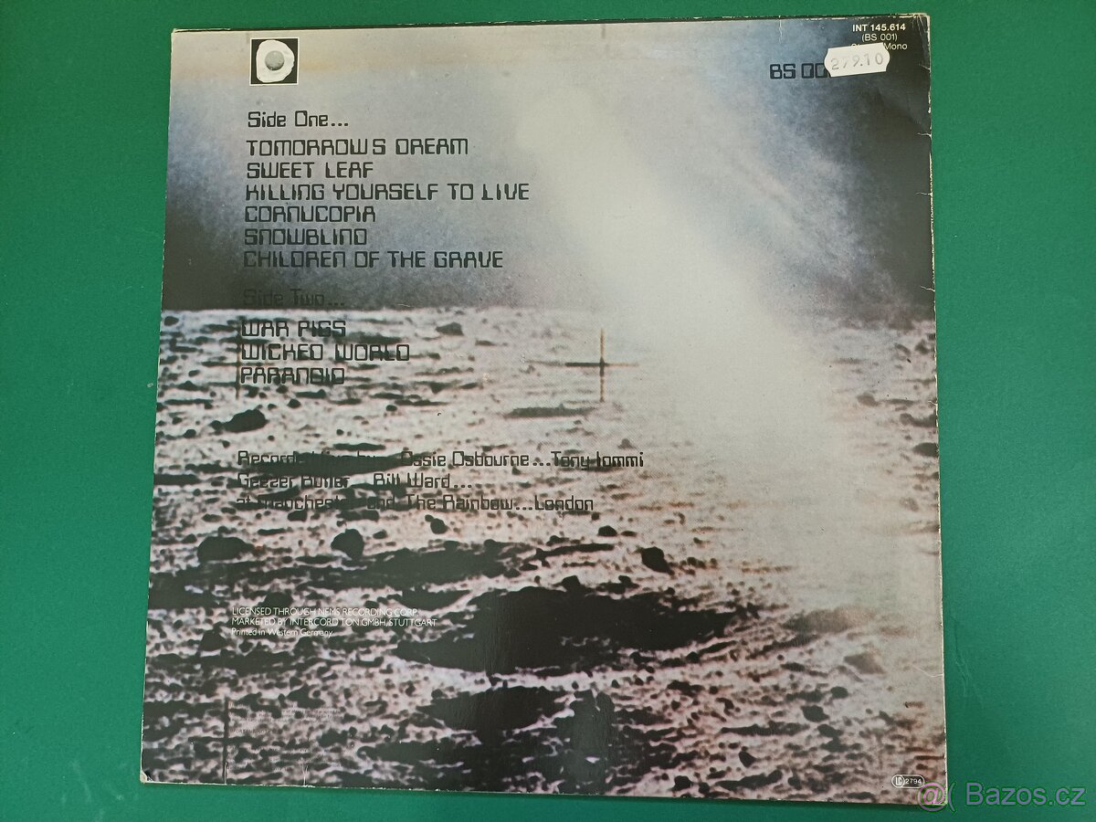 Black Sabbath LP rarita, prodám . - 2