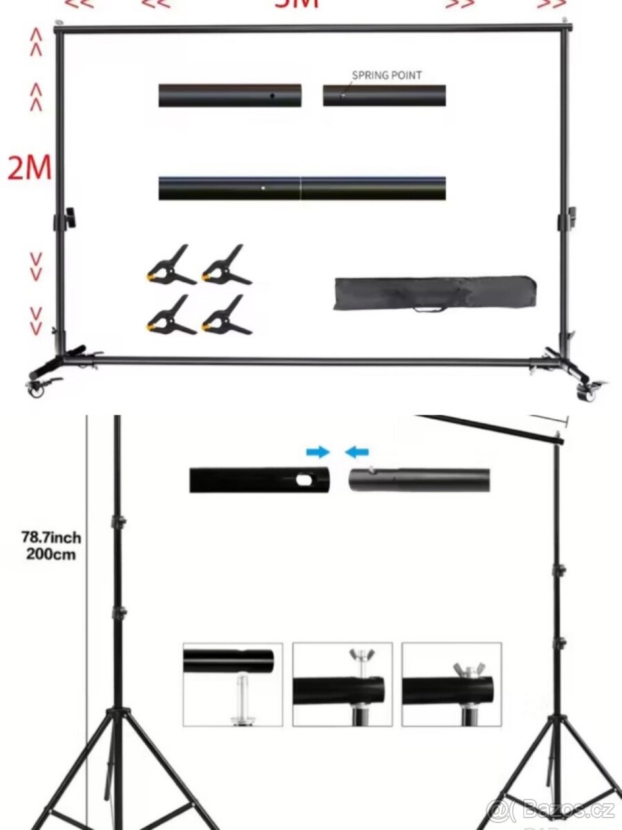 Foto stojan / konstrukce pro upevnění fotopozadí - RŮZNÉ - 2