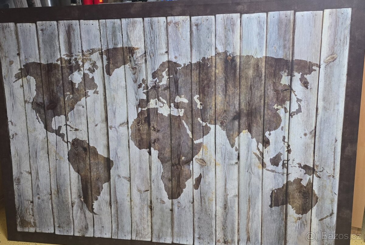 Prodám obraz plátno mapa sveta - 2