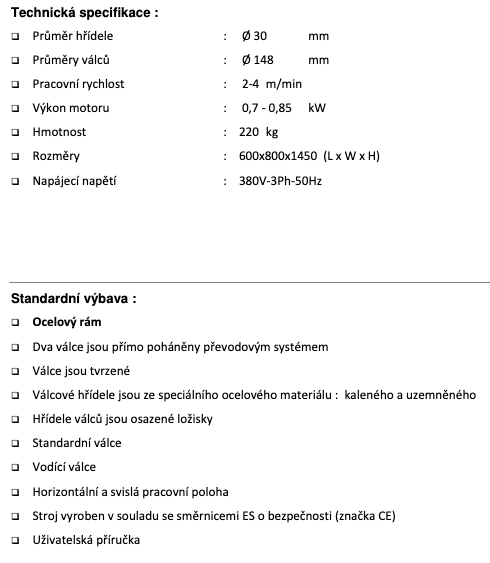 Zakružovací stroj pro profily a trubky PK30 - 2