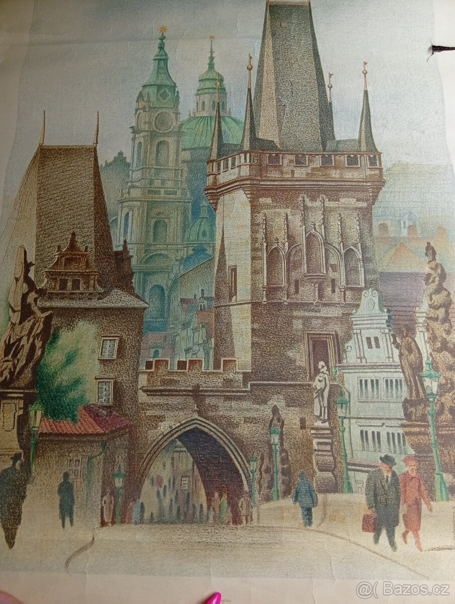 Litografie Prahy - 2