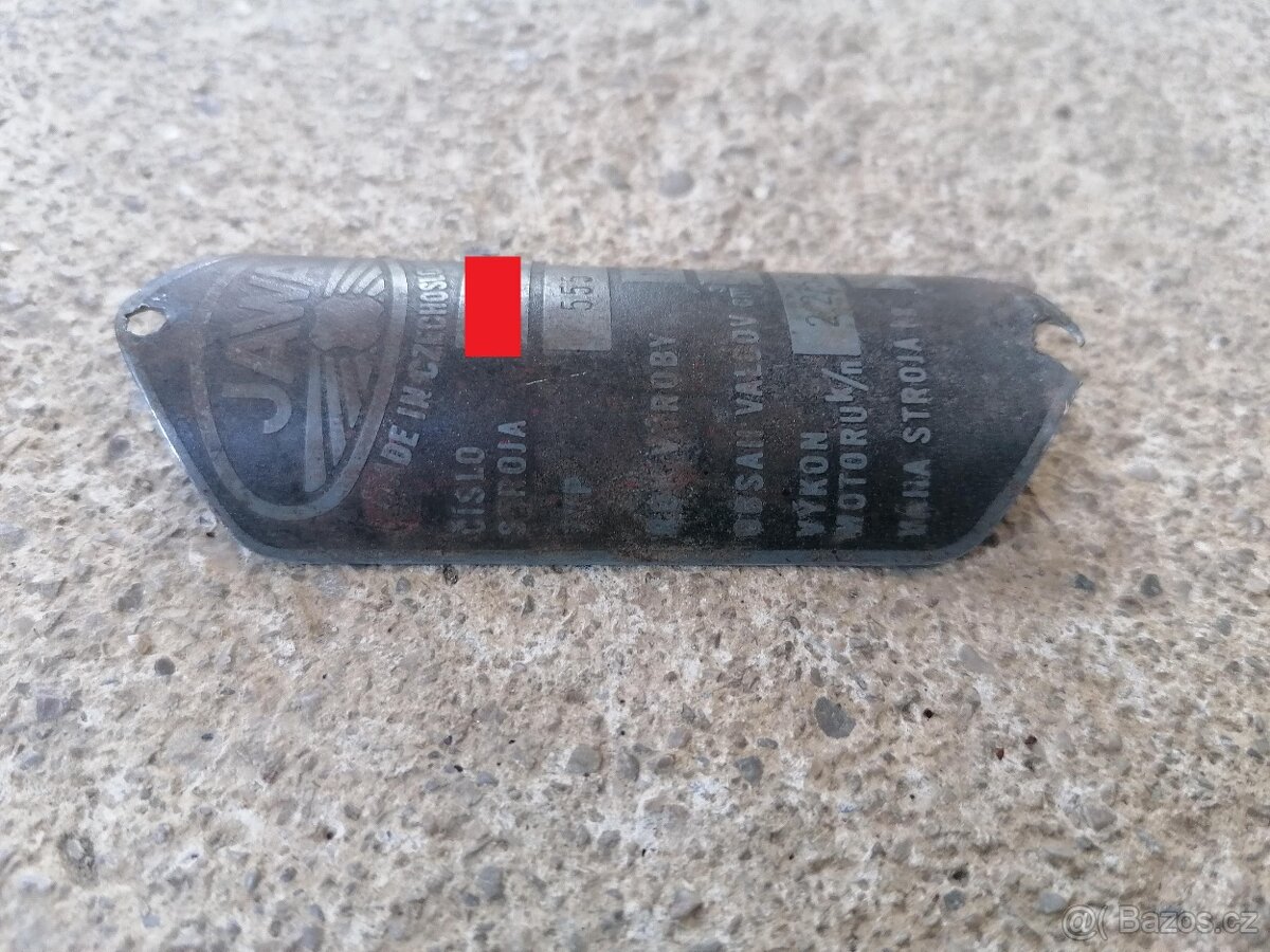 Predám štítok na Jawa 555 - 2