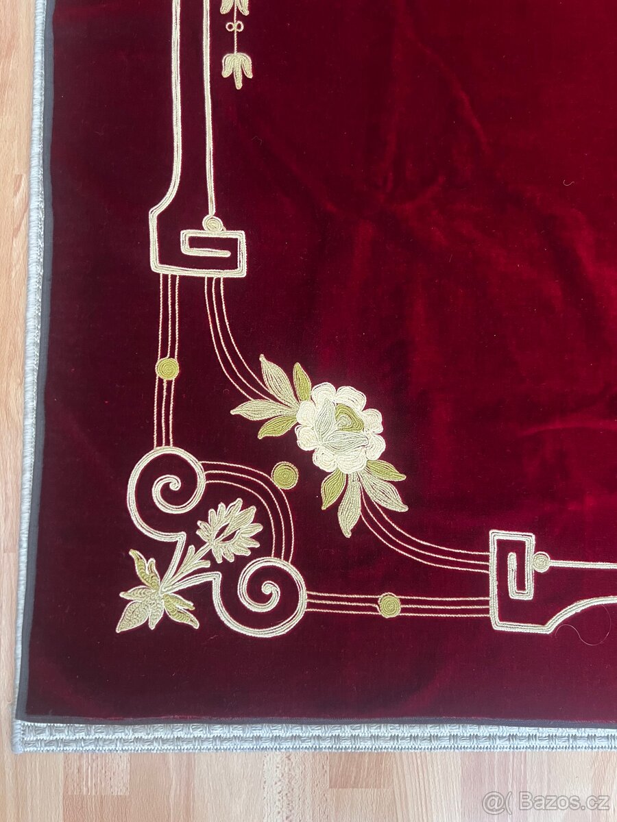 Sametový přehoz/deka s ornamentálním vzorem - 2