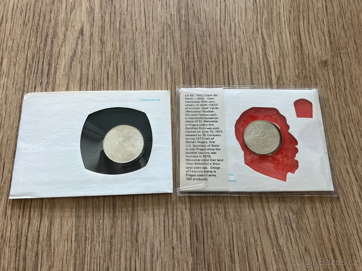 Numismatické mincovní dopisy Československo Slovensko mince - 2