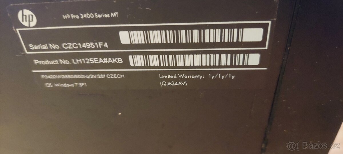 HP Intel G850 2,9Ghz 2 jádro,2GB DDR3,Intel GPU,Win 10,500GB - 2
