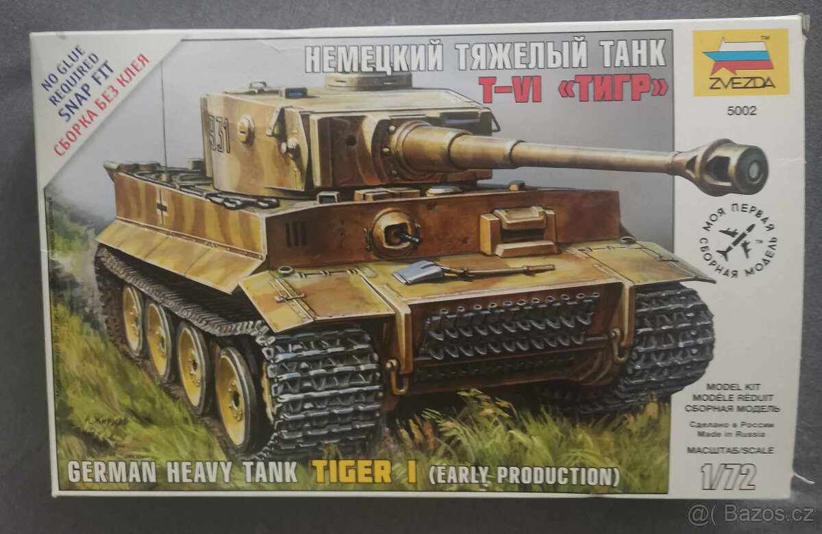Německý tank Tiger I | Zvezda | 5002 | 1:72 | Raná výroba - 2