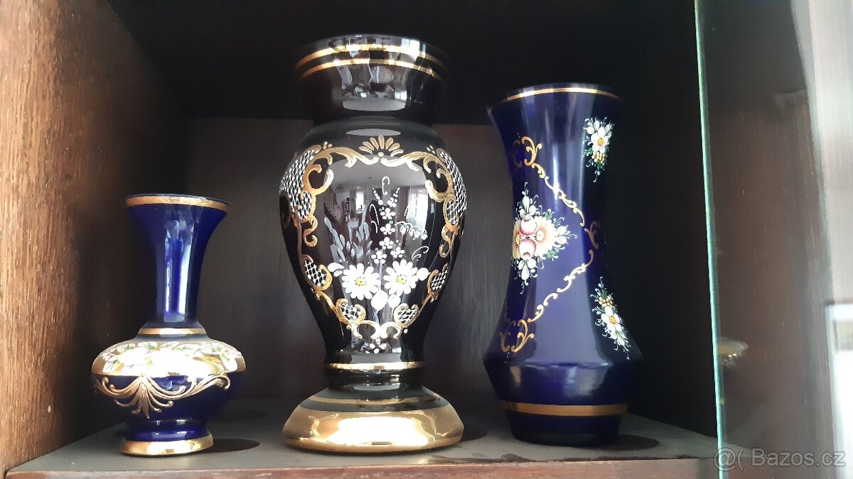 Novoborské sklo - vázy, skleničky, ... - 2