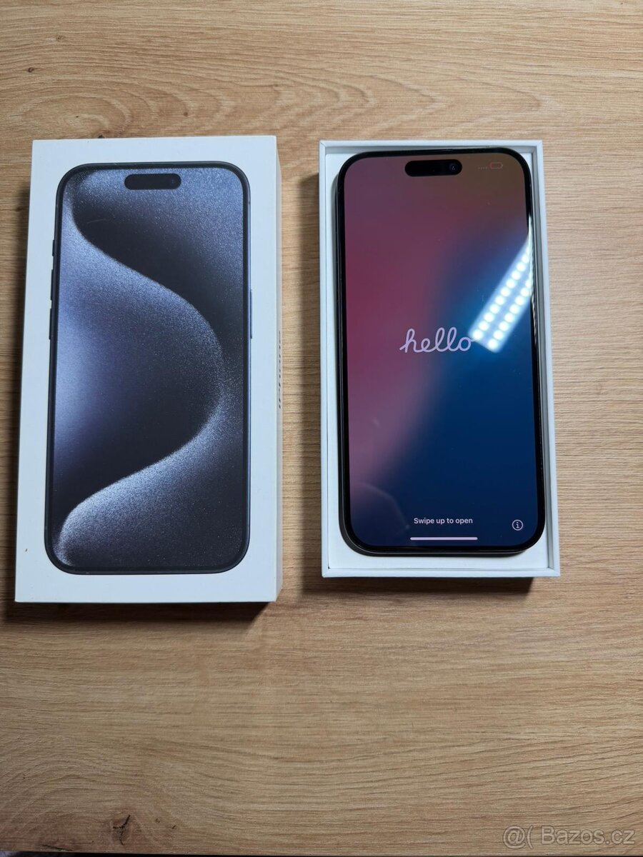 Apple iPhone 15 Pro 128 GB Modrý titan, TOP STAV - 2