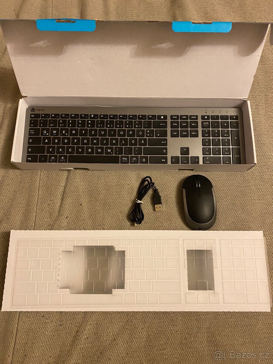 klávesnice bezdrátová + myš iClever GK08 - 2