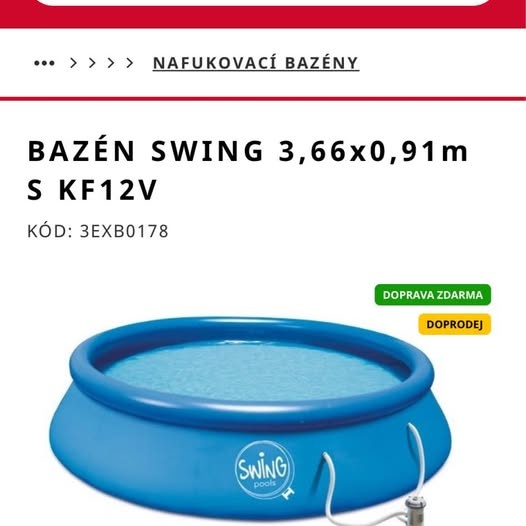 Bazén Swing 3,66 m + příslušenství - 2