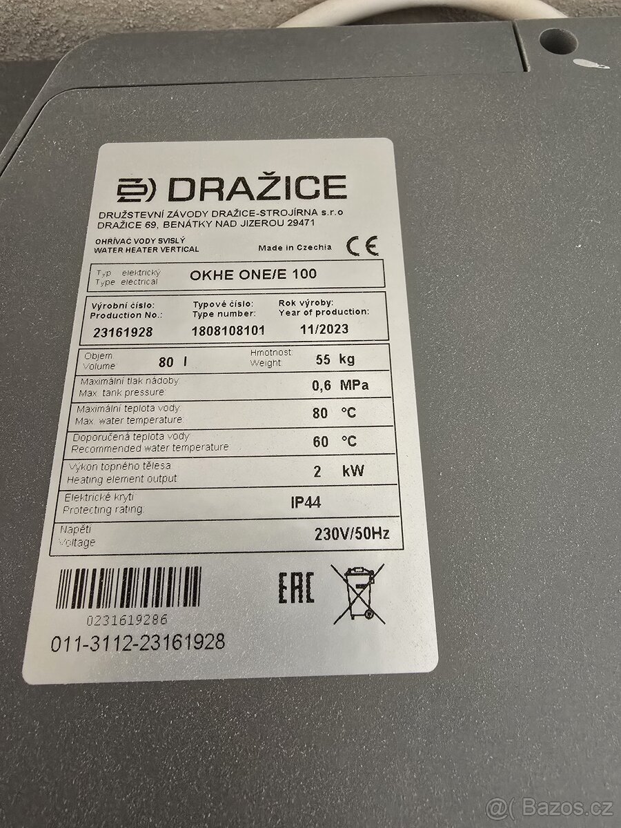 Elektrický bojler Dražice OKHE ONE/E 100 - 2