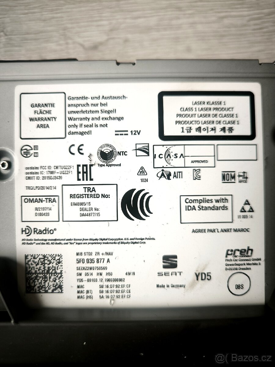 Kompletni autoradio Seat leon 5f facelift - 2