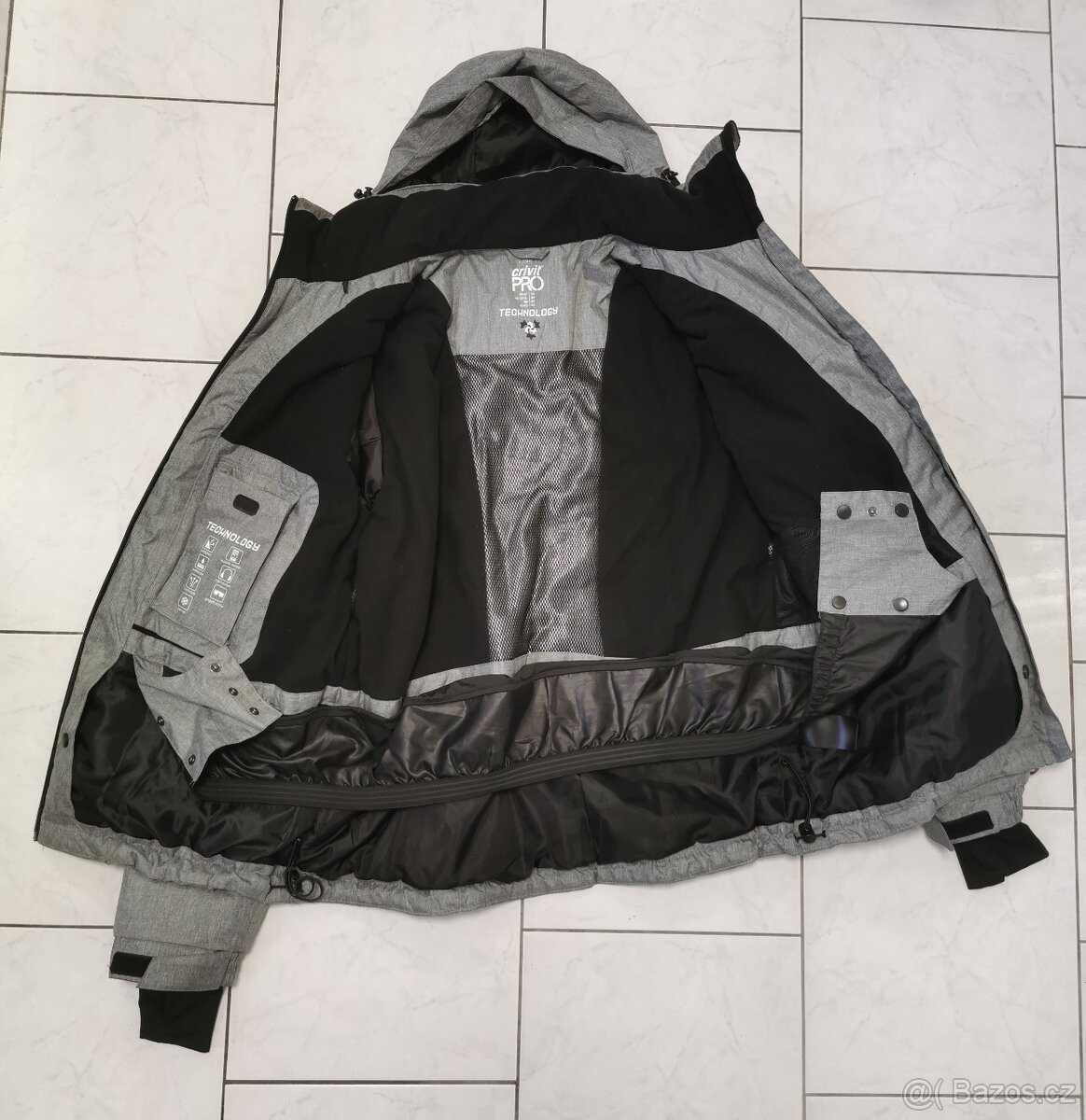 pánská lyžařská bunda- šedá, velikost 52 - 2