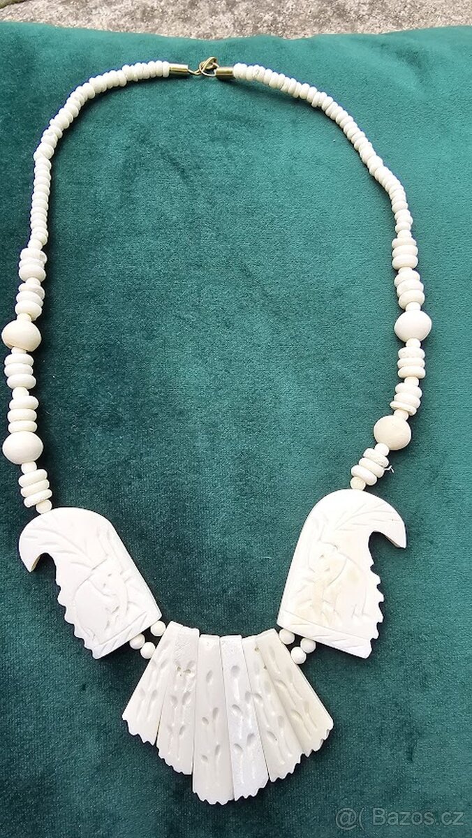 Náhrdelník slonová kost větší sloni - 2