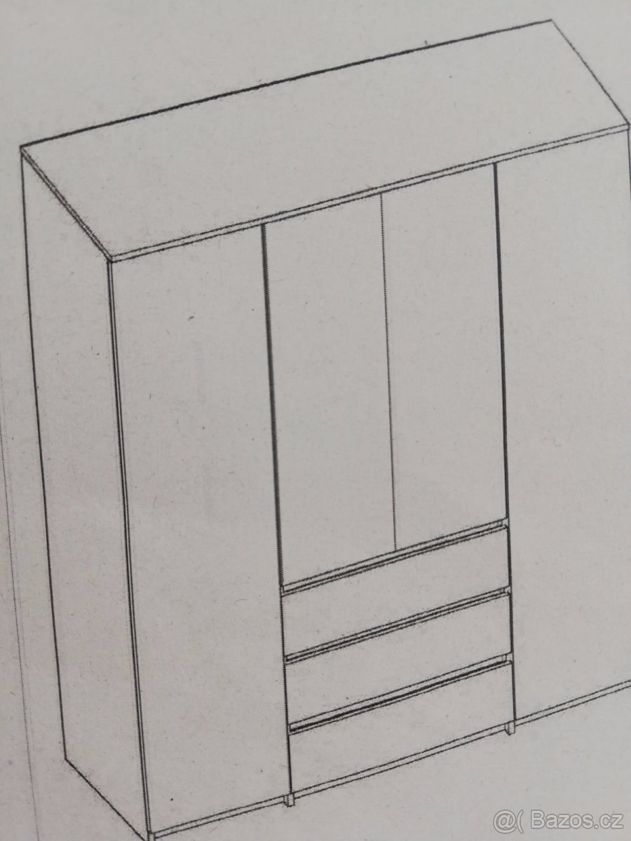 bila satni Skrin 180x154x55cm 4 Dverova 3 Supliky - 2